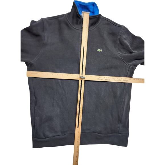 Lacoste Sweatshirt Quarter Zip Pullover Men XL Sweater Long Sleeve Casual Preppy - Picture 6 of 9